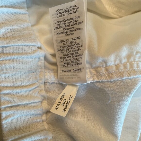 J. Crew White Pom-Pom Linen-Cotton Drawstring Shorts Size XS - Picture 6 of 11